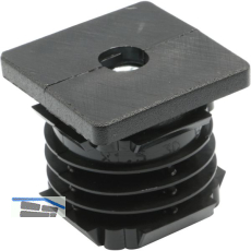 Lamellenstopfen mit Gewindeloch M10 40 x 40 mm schwarz