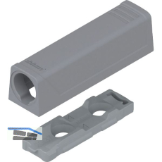 BLUM TIP-ON gerade Adapterplatte 956.1201, Kurzversion, platingrau