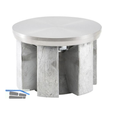 CAMAR Tischfu�-Adapterscheibe � 80 mm, Edelstahl mit Befestigungsteil