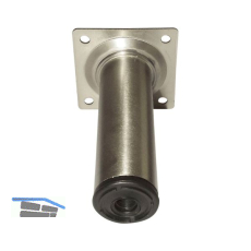ELEMENT SYSTEM M�belfu� Rundrohr � 30 mm, L�nge 600 mm, Stahl Edelstahl Effekt