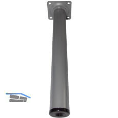 ELEMENT SYSTEM M�belfu� Rundrohr � 30 mm, L�nge 400 mm, Stahl silber RAL 9006