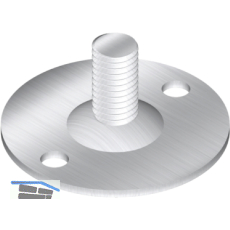 Montageplatte f�r Dekorf��e Holz/Edelstahl � 40 mm, Stahl verzinkt