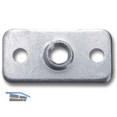 Montageplatte f�r Dekorf��e Holz/Edelstahl 40x20 mm, Stahl verzinkt