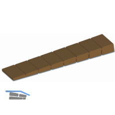 M�belkeil, L�nge 100 mm, Breite 20 mm, Kunststoff braun