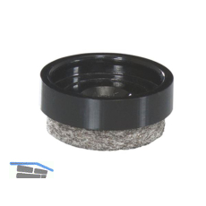 QuickClick Einsatz ULTRASOFT zum Aufdr�cken � 17 mm, Kunststoff schwarz