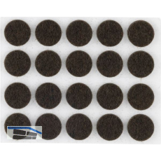 Filzgleiter rund, 17, Materialst�rke 3 mm, selbstklebend, braun, Inhalt 20