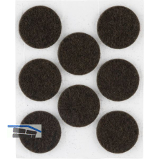 Filzgleiter rund, 28, Materialst�rke 3 mm, selbstklebend, braun, Inhalt 8