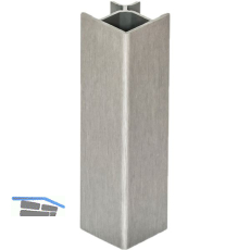 VOLPATO Sockelblenden-Au�enecke 90� 150 mm Kunststoff Edelstahl Effekt
