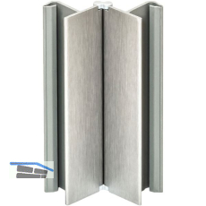 VOLPATO Sockelblenden-Ecke verstellbar 120 mm Kunststoff Edelstahl Effekt