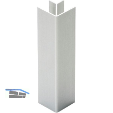 VOLPATO Sockelblenden-Au�enecke 90� 120 mm Alu geb�rstet