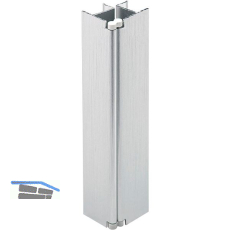 VOLPATO Sockelblenden-Ecke verstellbar 120 mm Alu Edelstahl-Effekt