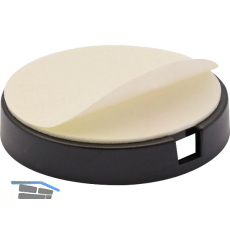 QuickClick Basisteil zum Kleben � 40 mm, H�he 6 mm, Kunststoff schwarz