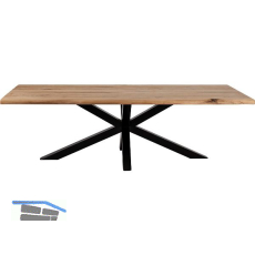 SIMAUSROM Stern-Tischgestell 2000 x 800 mm RAL9005 schwarz