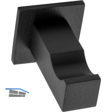 Mantelhaken Naxos H�he 30, Breite 30 mm, Aluminium schwarz lackiert