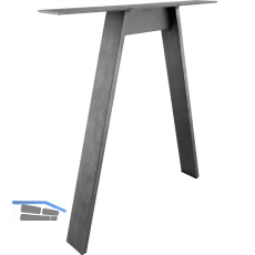 SIMAUSROM Tischkufe A-Form Schwarzstahl schutzlackiert