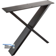 SIMAUSROM Bankkufe X-Form Breite 450 mm Stahl schwarz lackiert