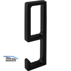 Kleiderhaken Nano Edelstahl schwarz