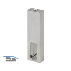 Nano Rohrtr�ger Endst�ck zu Schrankrohr, Messing Edelstahl Effekt