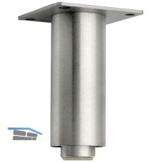 Dekorfu� Fu� � 30 mm, L�nge 190 mm, Aluminium geb�rstet