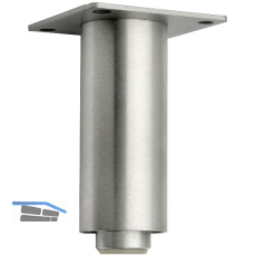 Dekorfu� Fu� � 40 mm, L�nge 120 mm, Aluminium geb�rstet