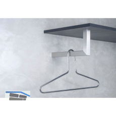 Garderobenb�gel Luna Breite 300 mm, H�he 150 mm, Edelstahl geb�rstet