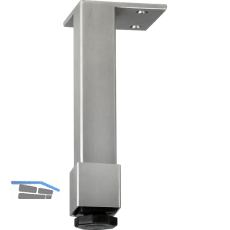 Dekorfu� 25x25 mm, L�nge 120 mm, Edelstahl geb�rstet