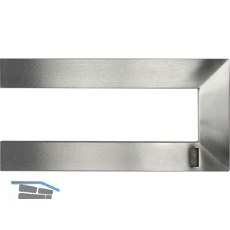 Nano Garderobenb�gel rechts, B:300mm, H:150mm Edelstahl geb�rstet