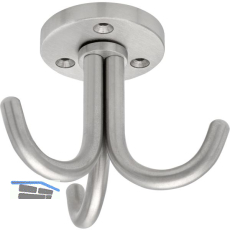 Dreifach-Haken Canis drehbar, H�he 67 mm, Edelstahl geb�rstet