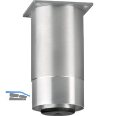 Dekorfu� Fu� � 60 mm, L�nge 190 mm, Aluminium matt geschliffen/glanz