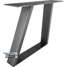 SIMAUSROM Tischkufe Trapez Schwarzstahl schutzlackiert