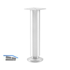 Dekorfu� Fu� � 30 mm, L�nge 160 mm, +10mm, Fu�teller,Aluminium Edelstahl Effekt