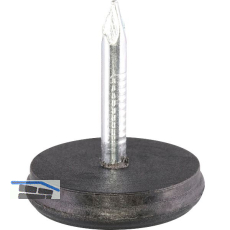 QC-Nagelgleiter mit Einschlagstift, rund, � 20 mm, Kunststoff schwarz