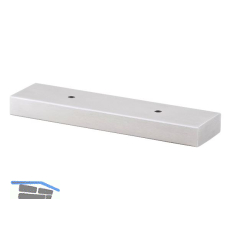 Dekorfu� Breite 40 mm, L�nge 100 mm, Edelstahl/Kanten geb�rstet