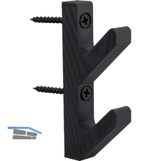 Mantelhaken Sinon zu Akustik- und Designpaneel, H�he 90 mm, Kunststoff schwarz