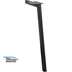 M�belfu� Square 20 x 20 x 400 mm, Stahl schwarz matt