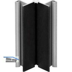VOLPATO Sockelblenden-Ecke verstellbar 120 mm Kunststoff schwarz matt