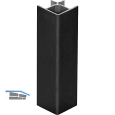 VOLPATO Sockelblenden-Au�enecke 90� 100 mm Kunststoff schwarz matt