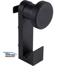 Huthaken Saton zu Akustikpaneel, H�he 128 mm, Kunststoff schwarz