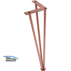 SIMAUSROM Haarnadelfu� 720 mm Stahl kupferfarbig