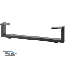 SIMAUSROM M�belkufe Regular 400 x 100 mm Stahl schwarz pulverbeschichtet