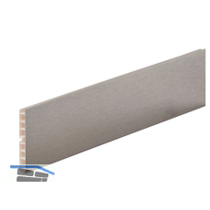 VOLPATO Sockelblende H: 120 mm L: 4000 mm Kunststoff Edelstahl Effekt geb�rstet