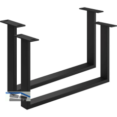 Couchtischkufe Etsi U-Form, Breite 600 mm, Stahl schwarz strukturiert