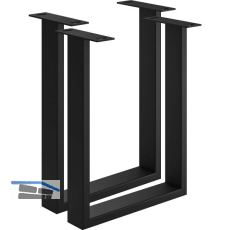 Bankkufe Etsi U-Form, Breite 320 mm, Stahl schwarz strukturiert