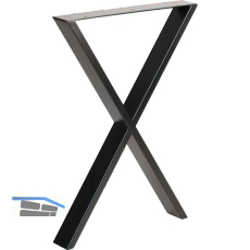 GRIMME Tischkufe X 780 x 710 mm, Stahl schwarz