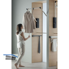 SERVETTO Kleiderlift Professional Kunststoff/Stahl schwarz/verchromt