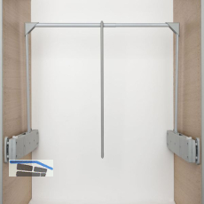 SERVETTO Kleiderlift Super 800 - 1100mm Kunststoff/Stahl grau