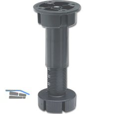 Abst�tzfu� f�r Mittelsteg, H verstellbar 150-200, Kunststoff schwarz