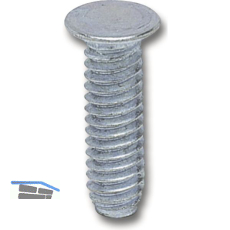 Abst�tzfu�-Befestigungsschraube, � 16x34, Stahl verzinkt