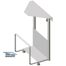 CPU-Halter V60 340 x 515 x 155 mm, Stahl wei�aluminium RAL 9006 matt