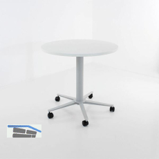 S�ulentischgestell 5-Stern 695 mm silber